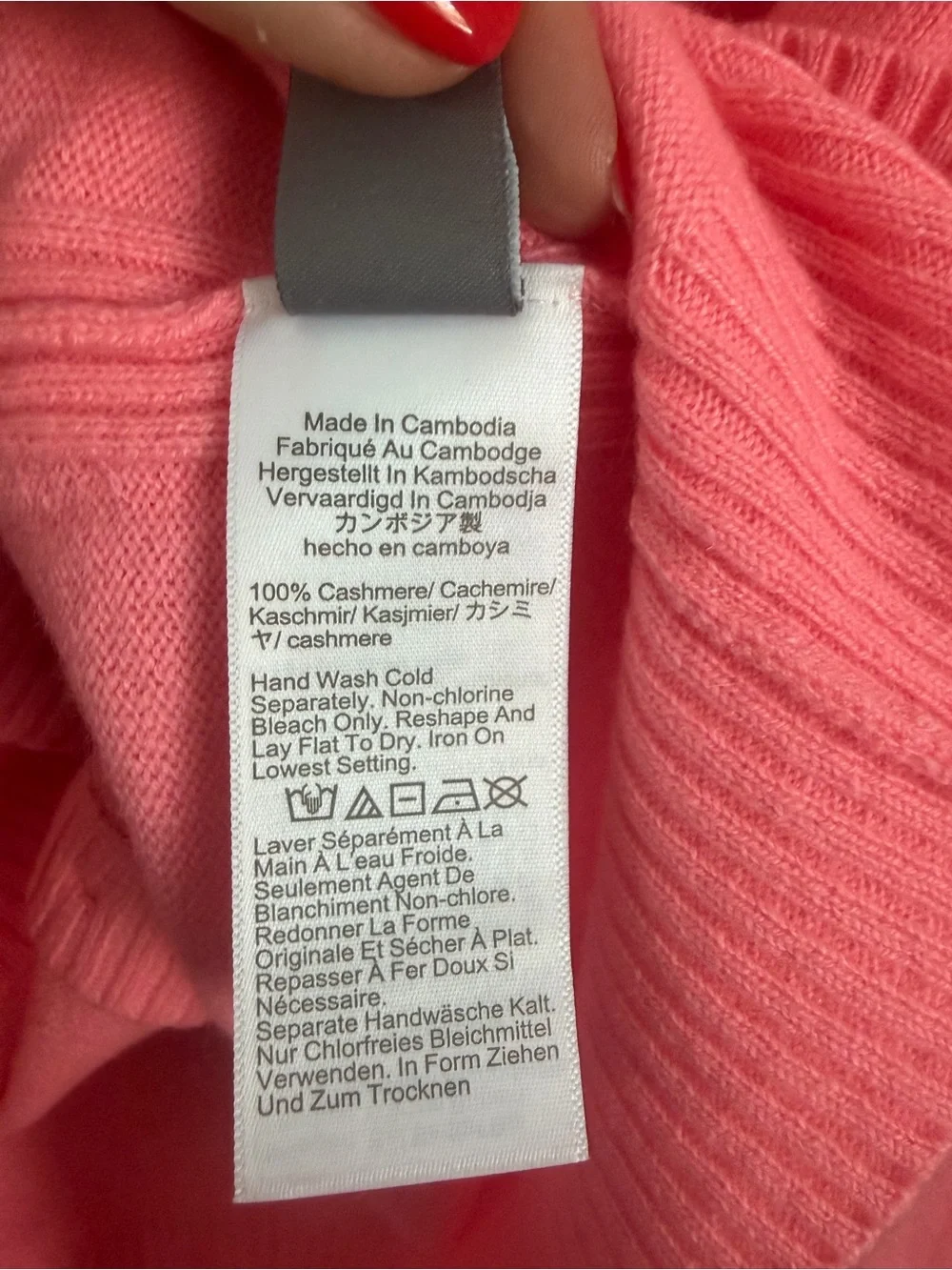NWT J.Crew 100% Cashmere Cardigan Neon Pink Good Cashmere Standard Medium
